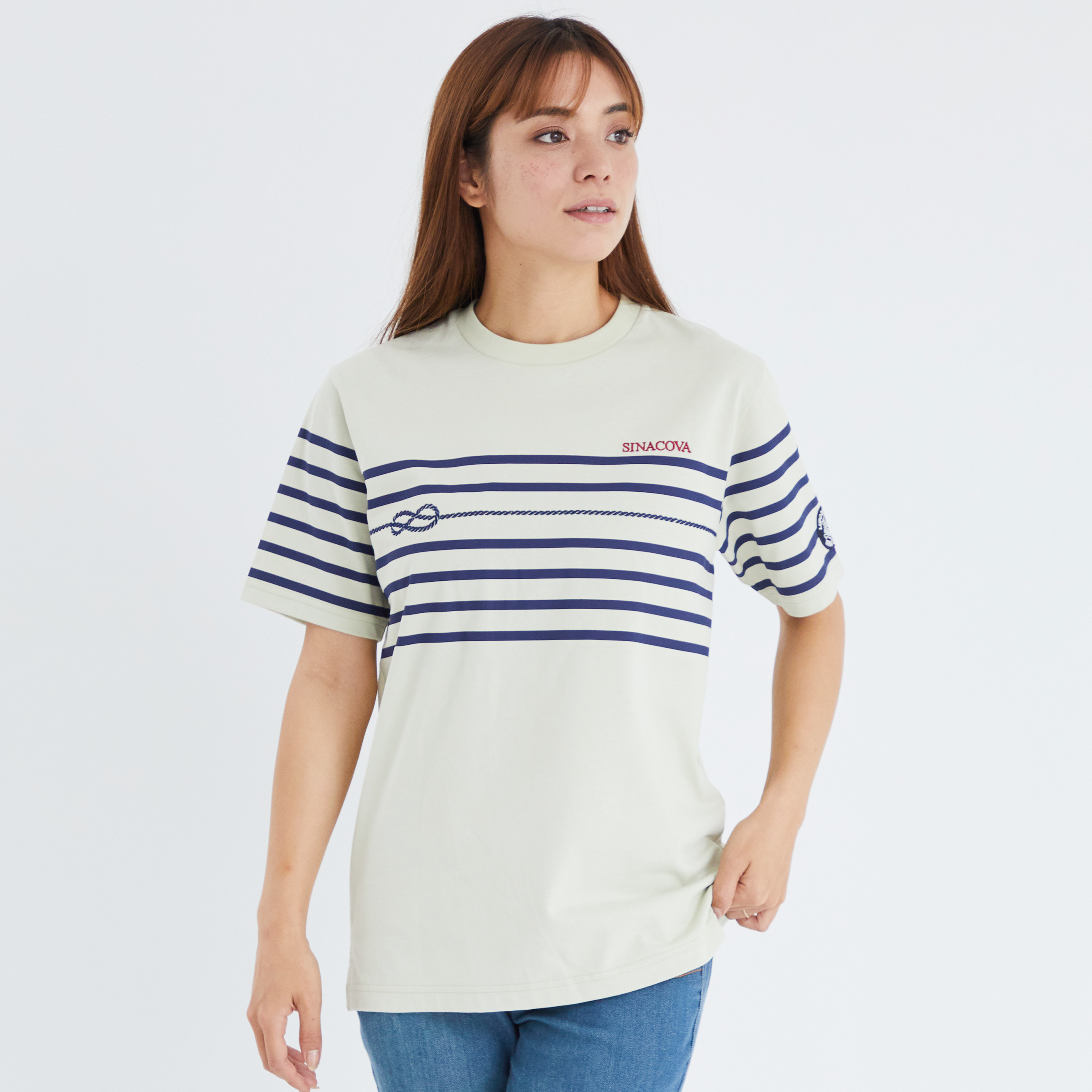 【公式】シナコバ(SINA COVA)パネルボーダー半袖Tシャツ ユニセックス(男女兼用)サイズS~LL 23110560