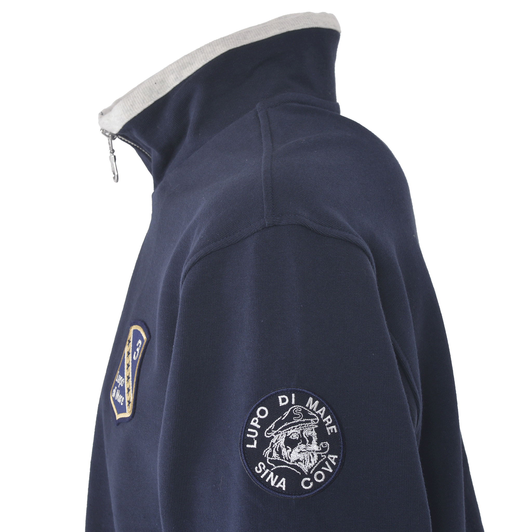 【公式】シナコバ(SINA COVA)ハーフジッププルオーバー 24210050 ネイビーの肩部分