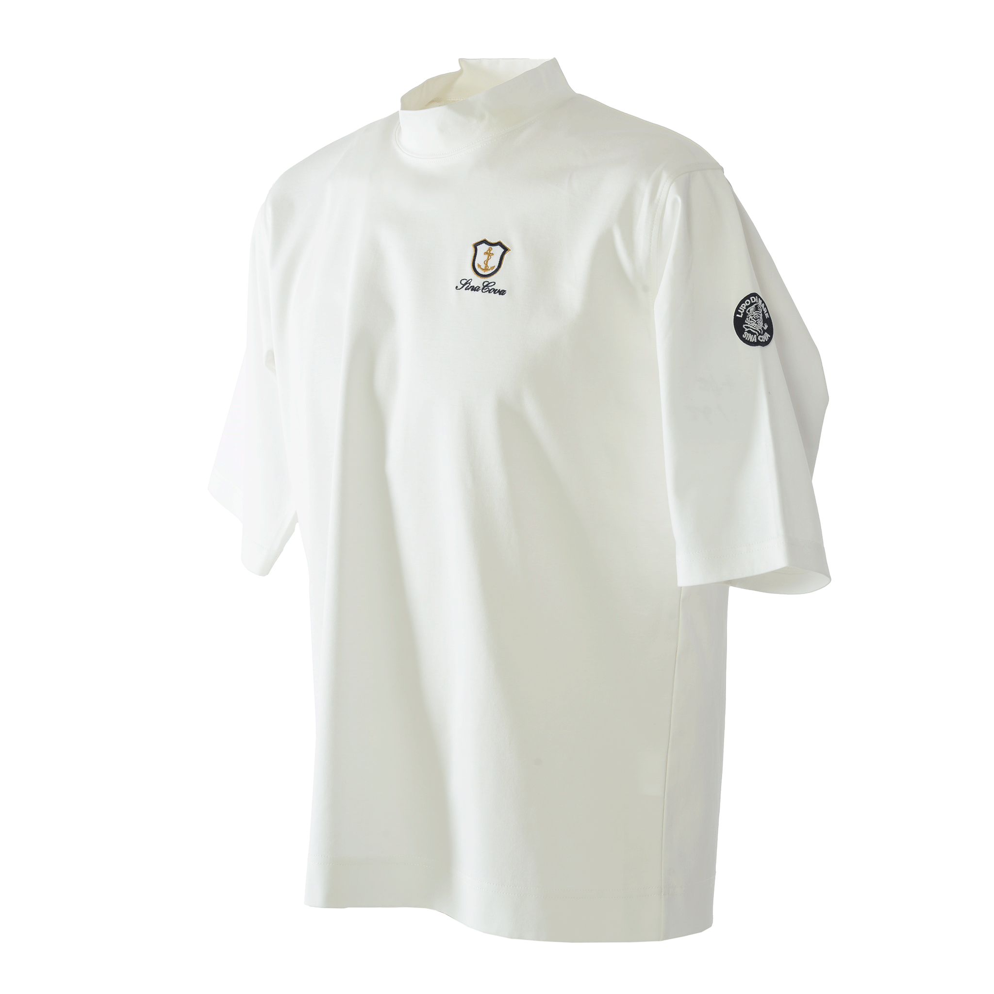 5分袖モックネックTシャツ 26130510