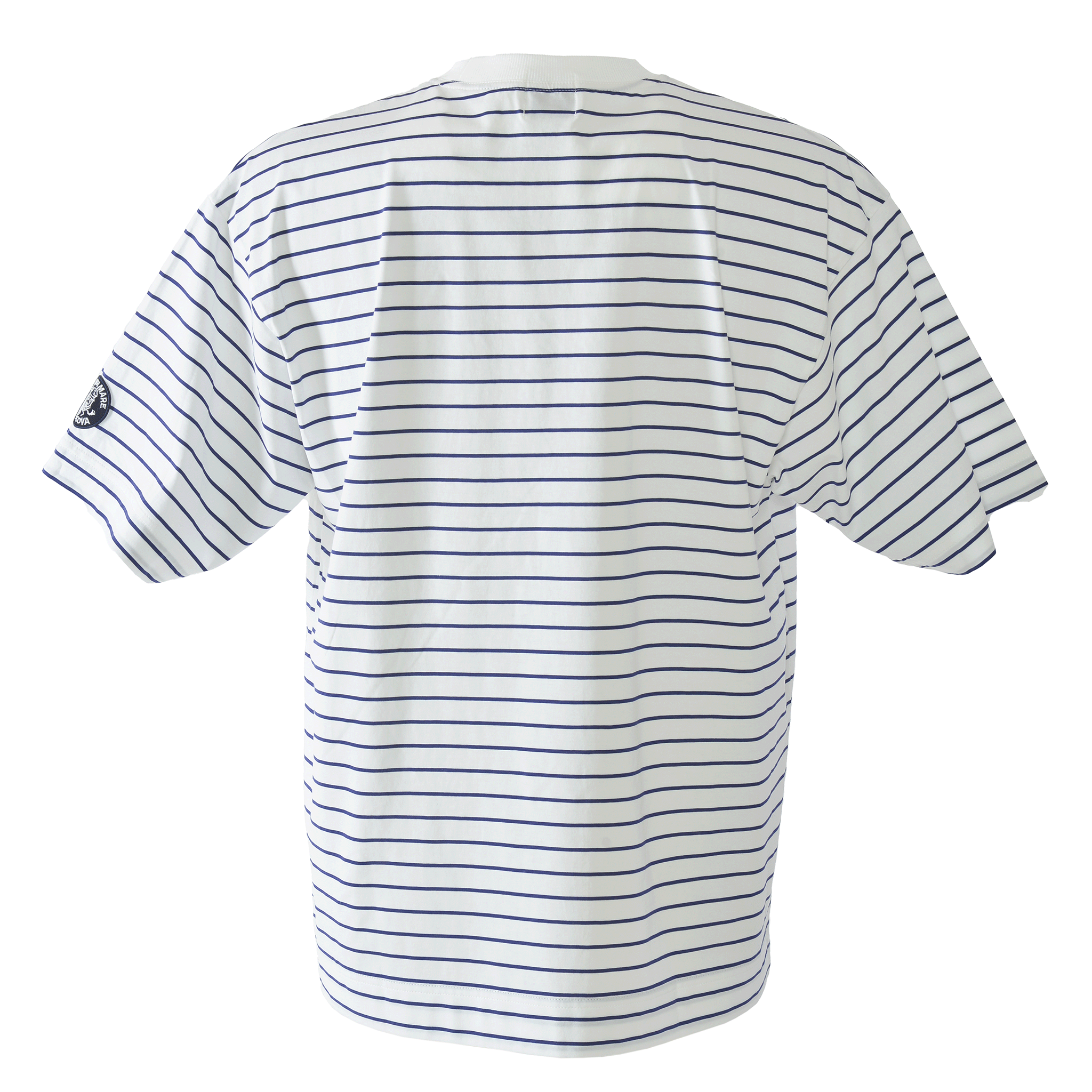 ボーダー柄ドロップショルダーTシャツ 26110570