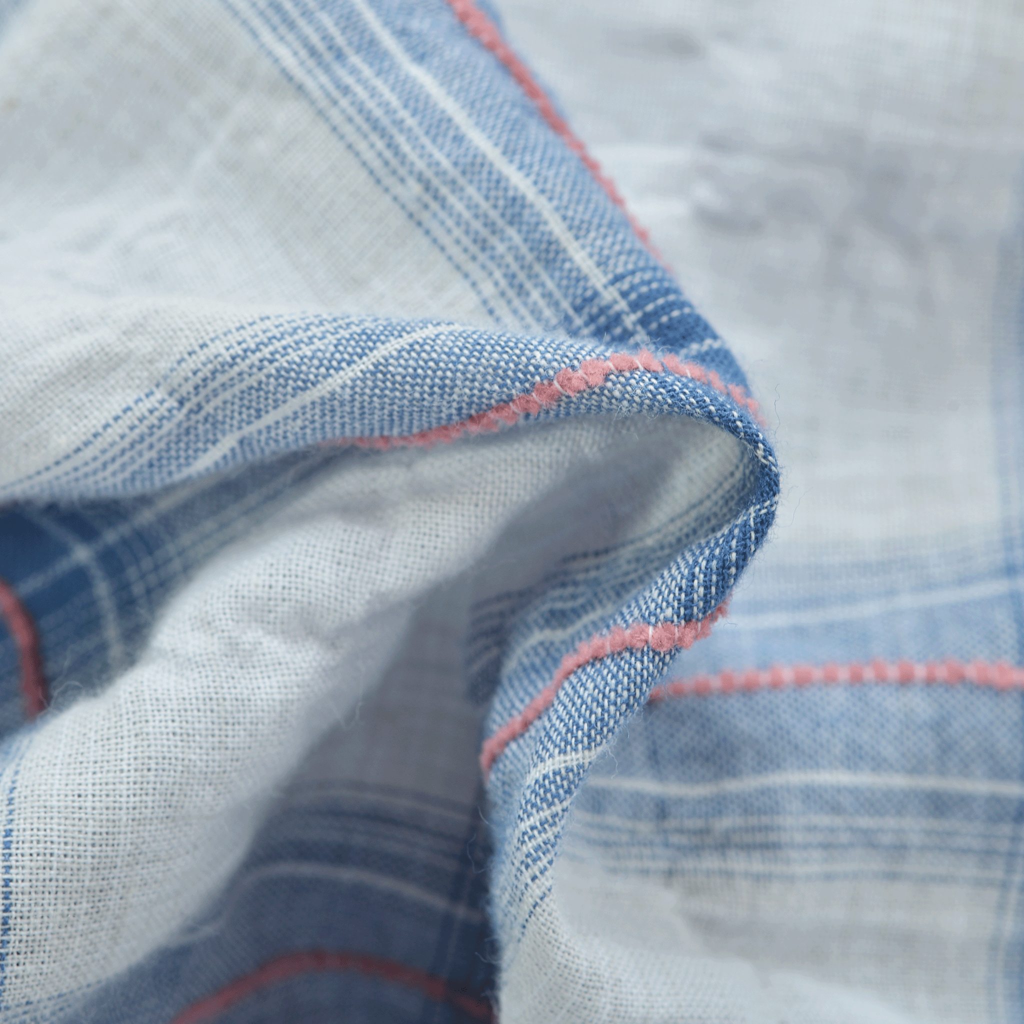 チェック柄長袖開襟シャツ 26124030