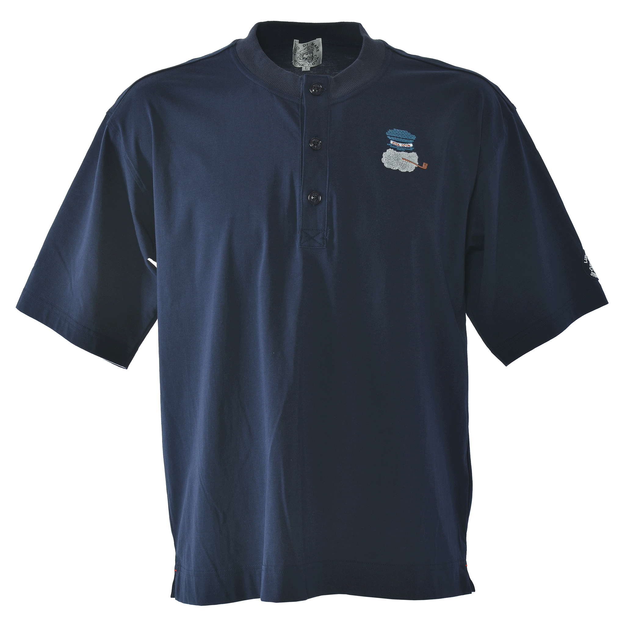 Henley neck short-sleeved T-shirt, unisex (unisex) 26110550