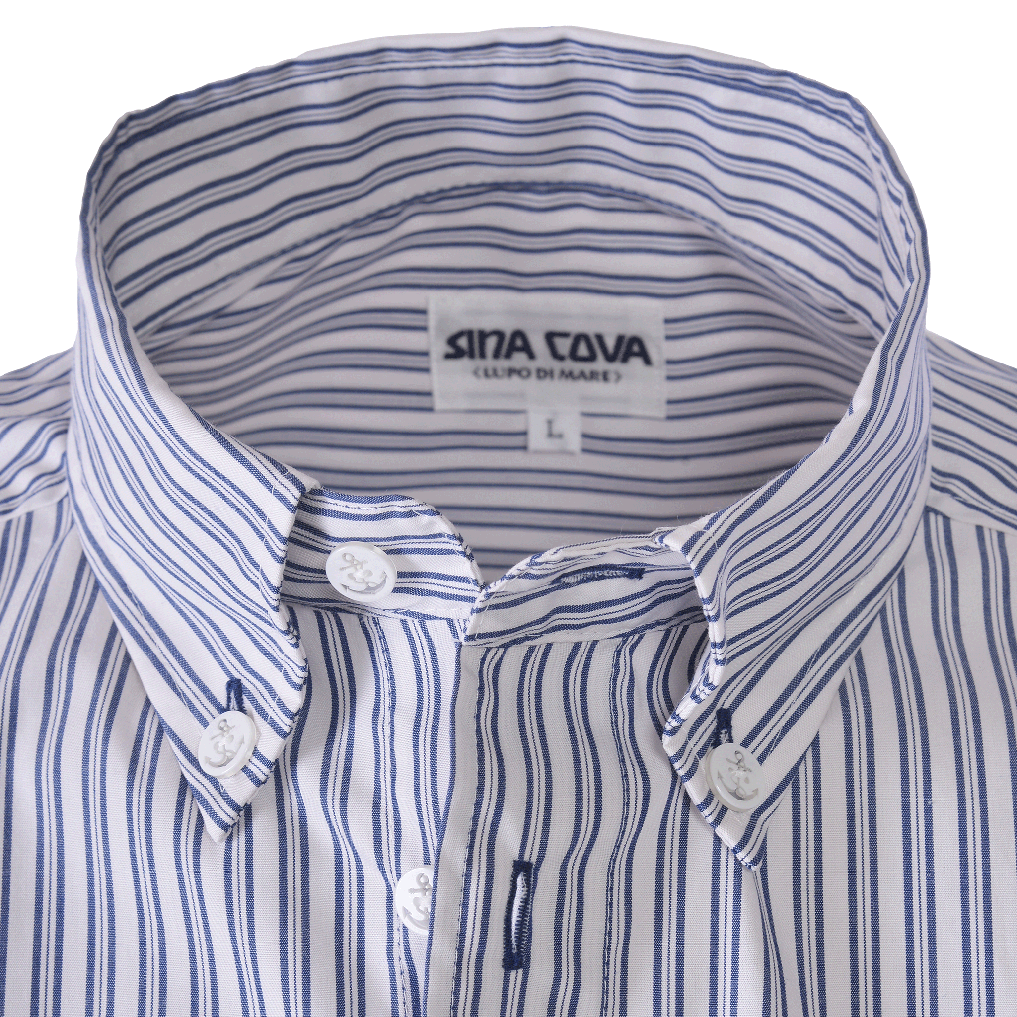 ストライプ柄長袖ボタンダウンシャツ 25224030