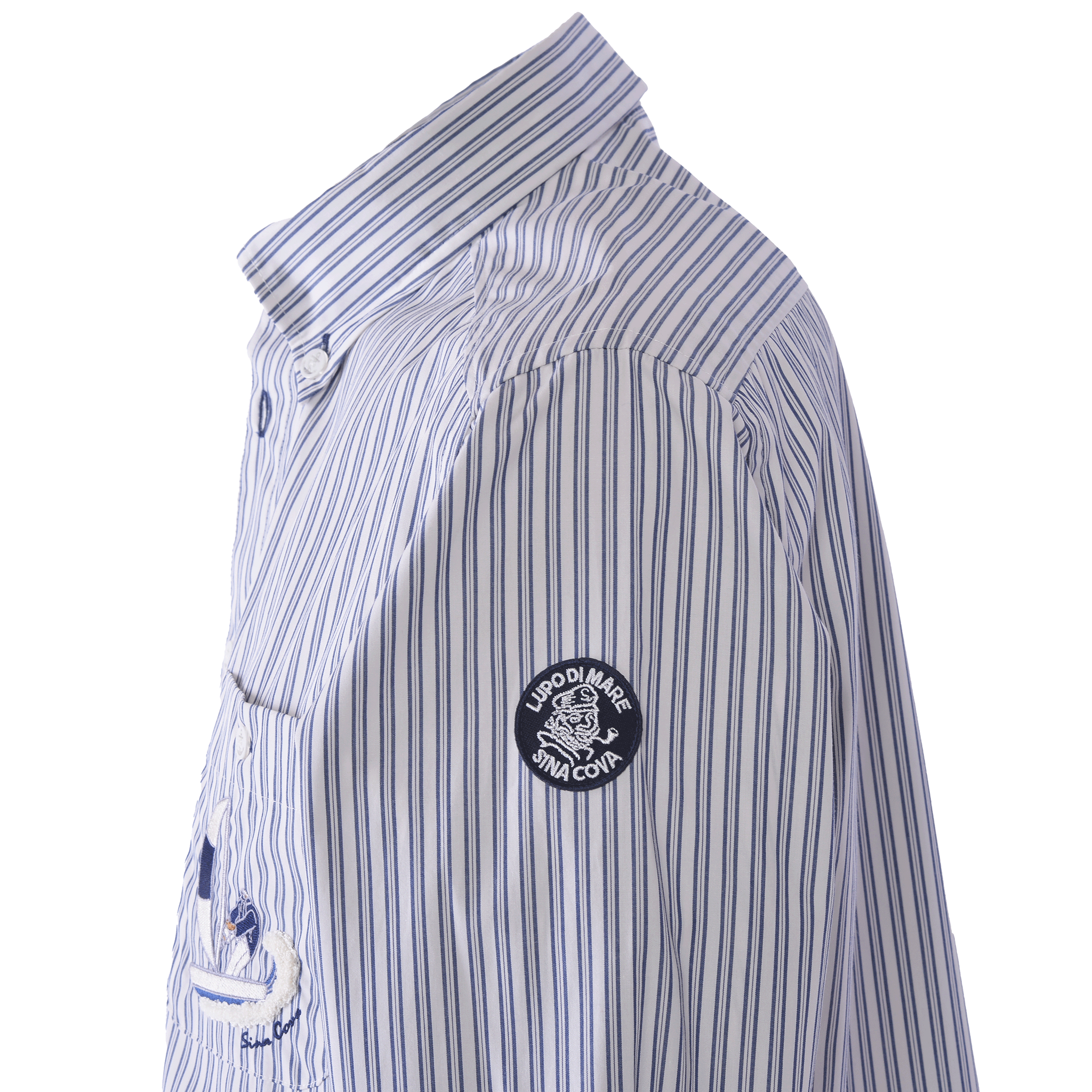 ストライプ柄長袖ボタンダウンシャツ 25224030