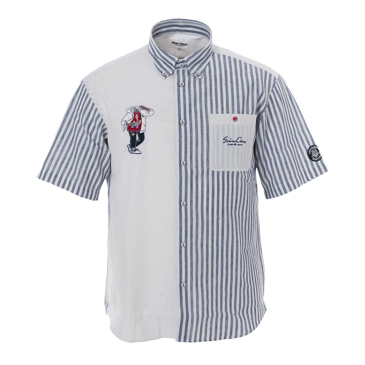 Short -sleeved button down shirt 20124560