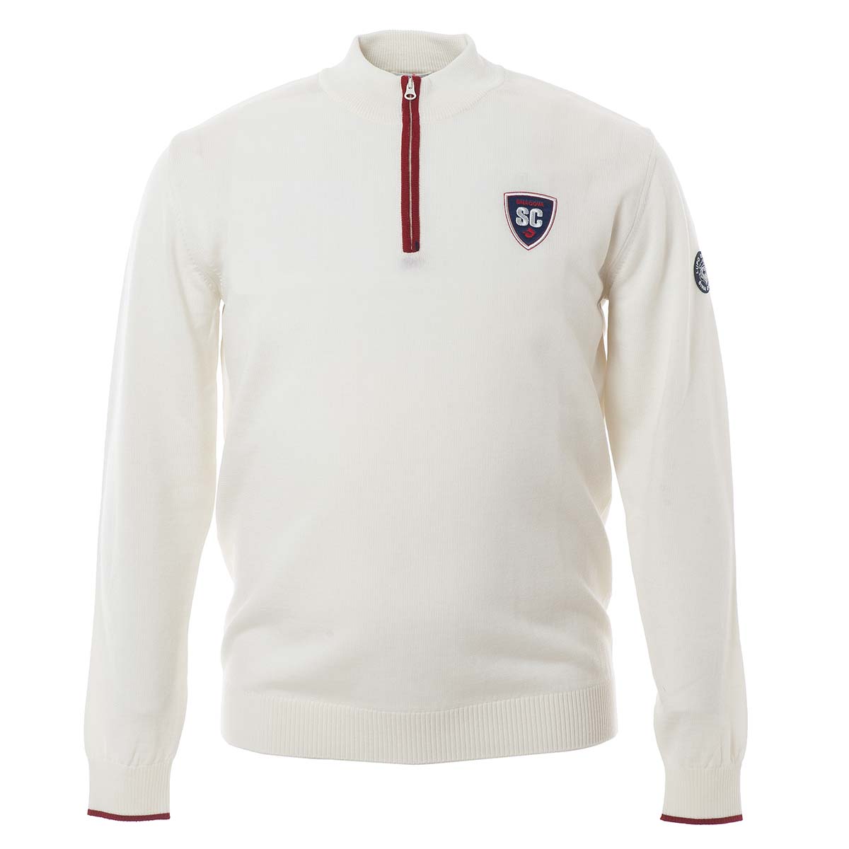 【公式】シナコバ (SINA COVA) ハーフジップセーター 21250030 ホワイトの正面