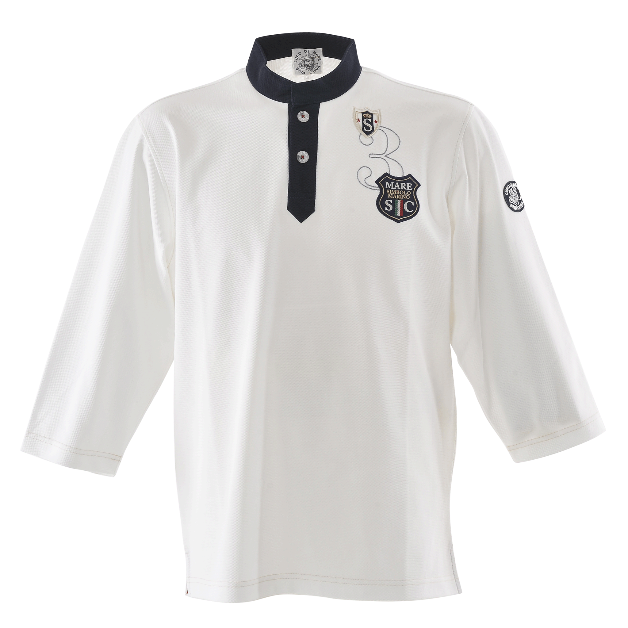 7分袖スタンドカラーシャツ 23110040