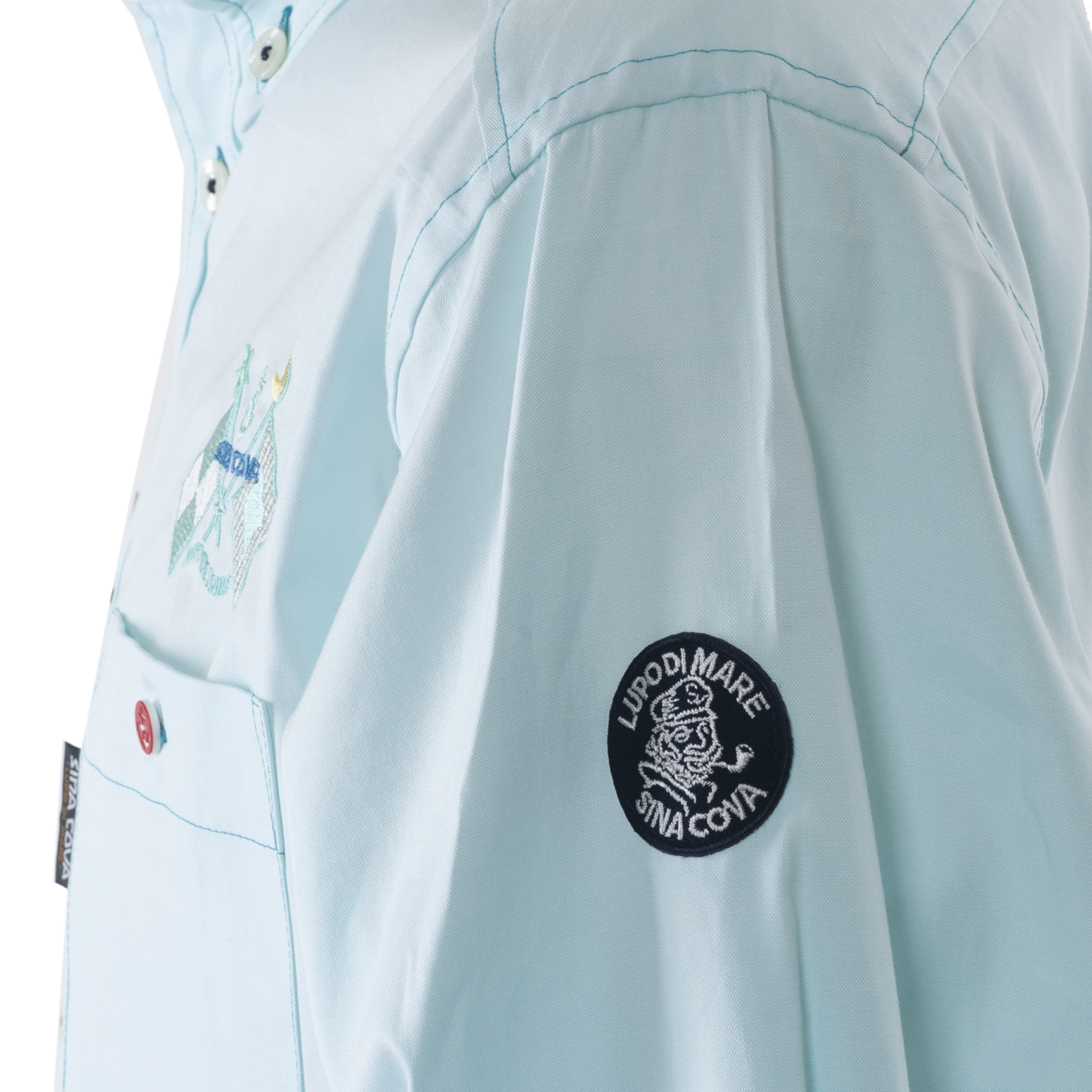 長袖ボタンダウンシャツ ワイシャツ カッターシャツ 刺繍入り スマートカジュアル 23114010