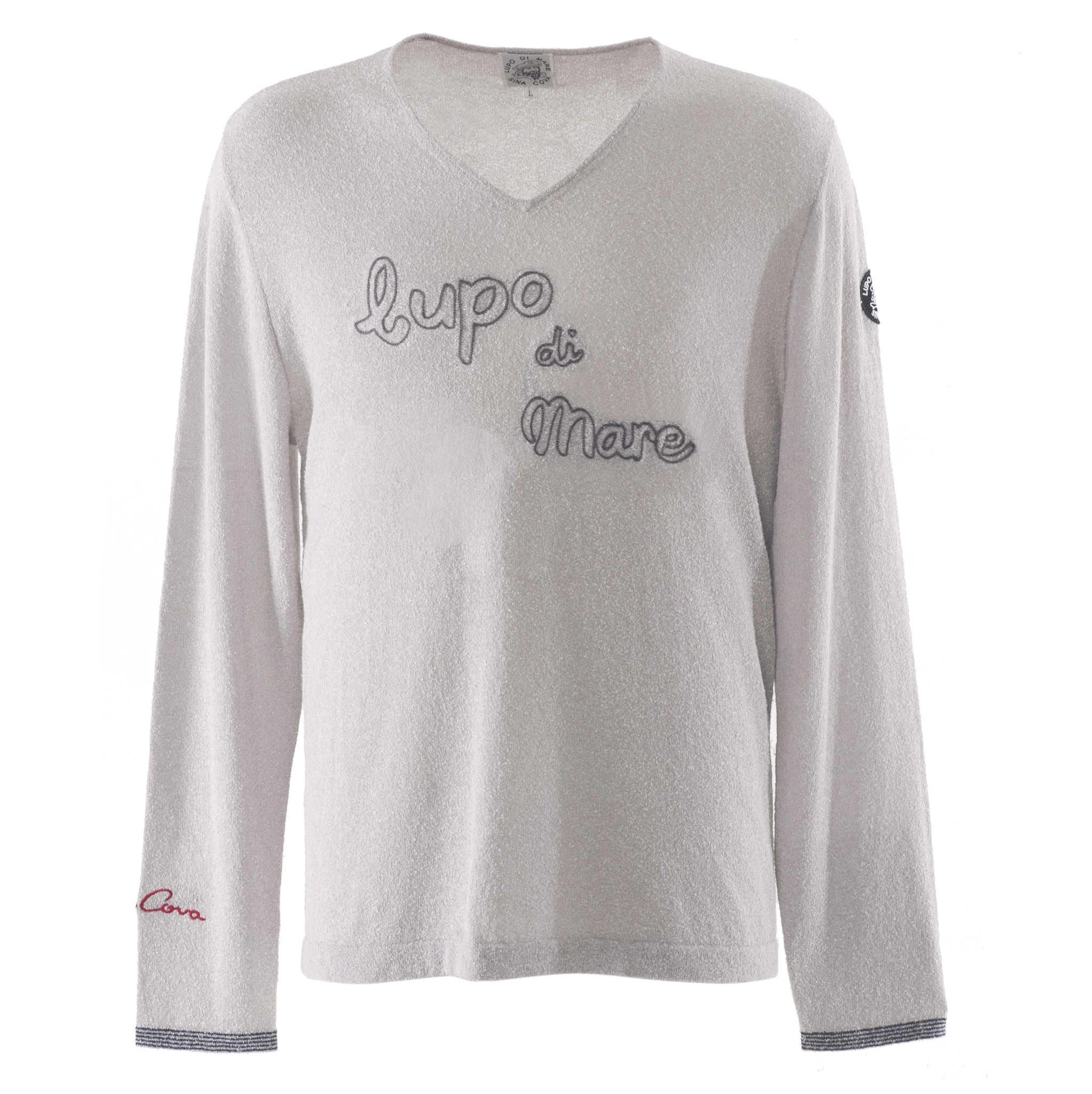 【公式】シナコバ(SINA COVA)Vネックニットプルオーバー Tシャツ感覚 綿麻ナイロン 23132010