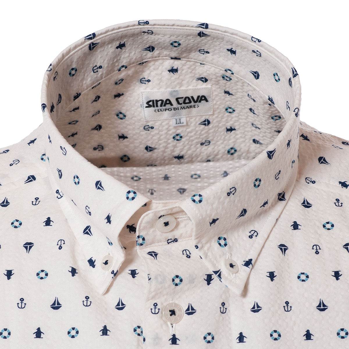 Short -sleeved button down shirt 19124613
