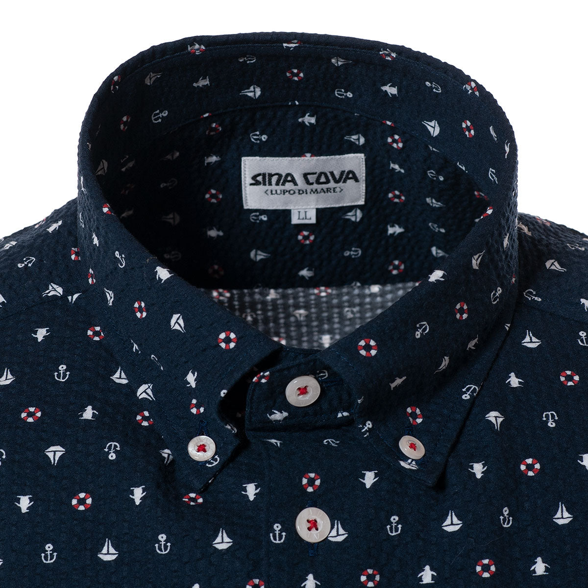 Short -sleeved button down shirt 19124613