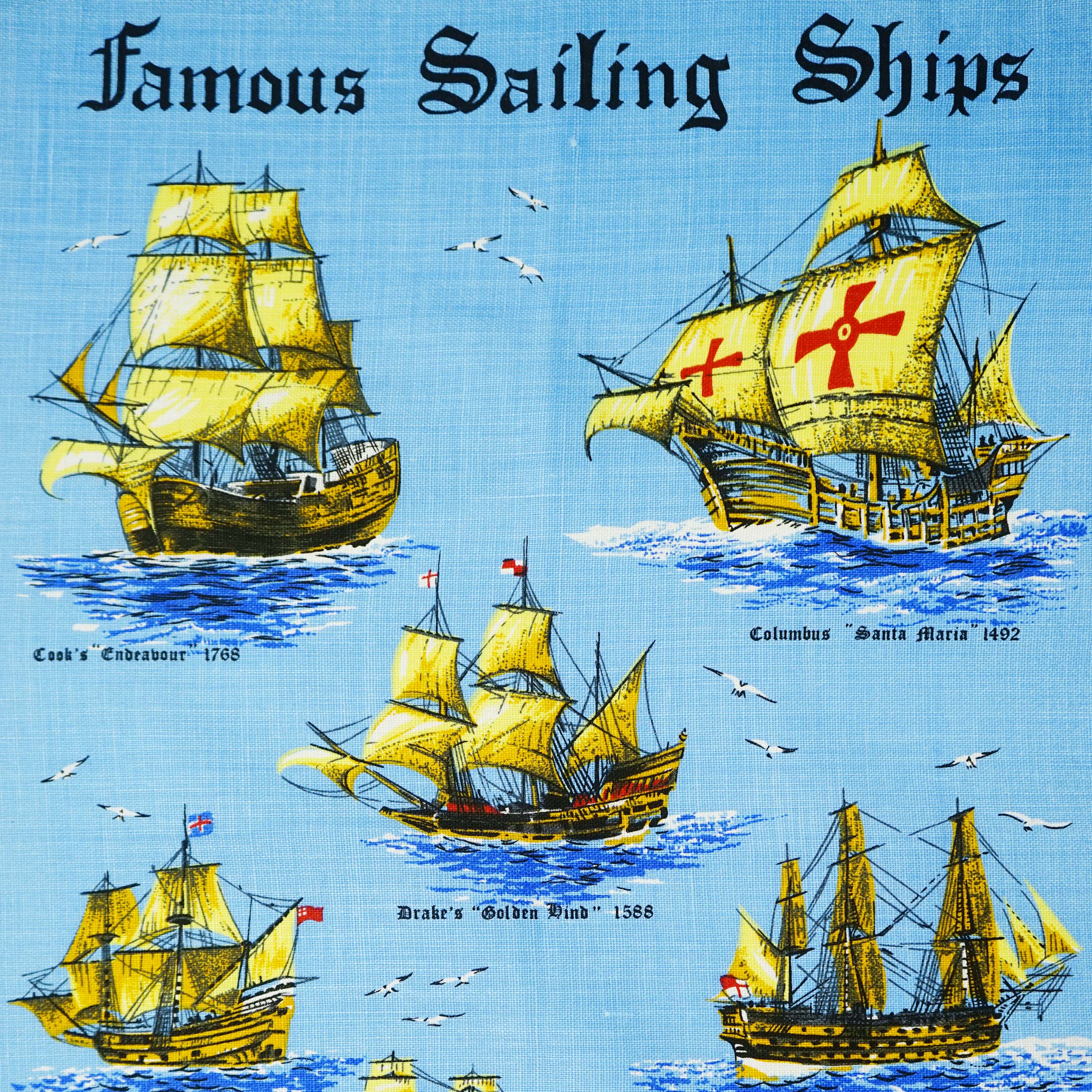 Tea towel Famous Sailing Ships 57000670