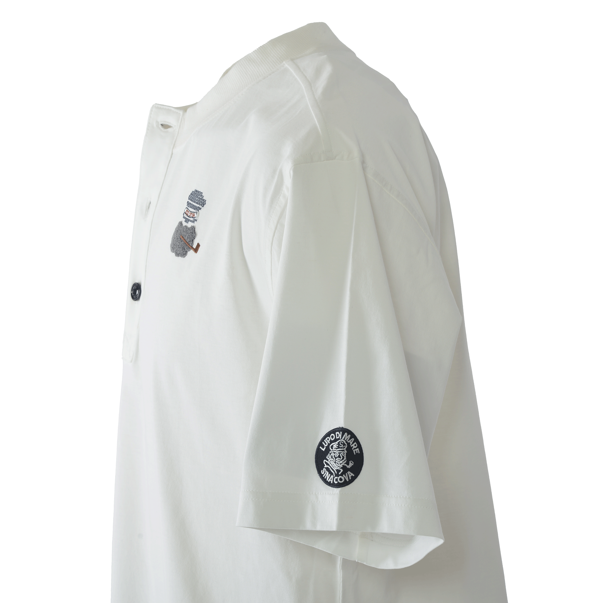 Henley neck short-sleeved T-shirt, unisex (unisex) 26110550