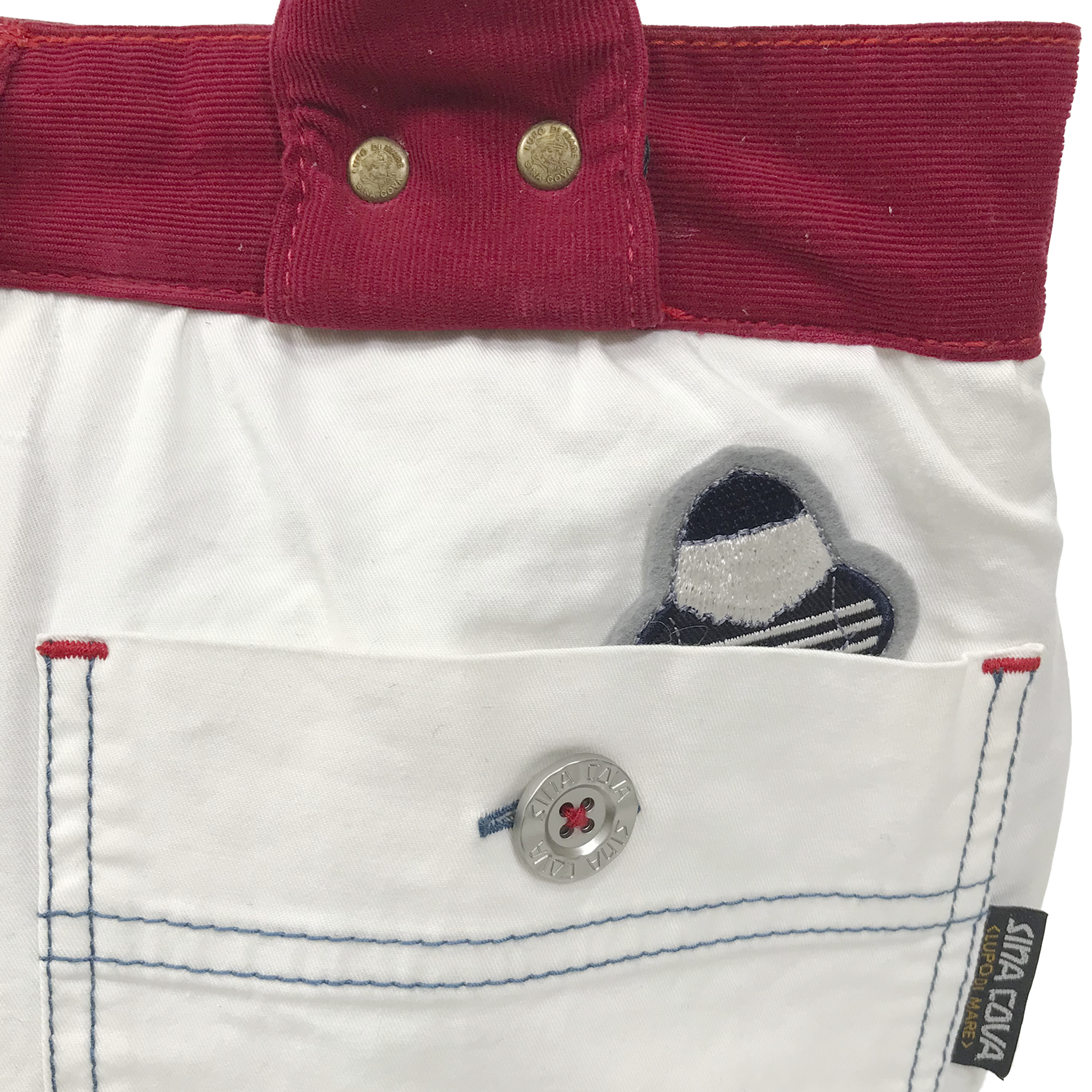 [Official] SINA COVA [One of a kind] Remade tote bag Red x White 10070123
