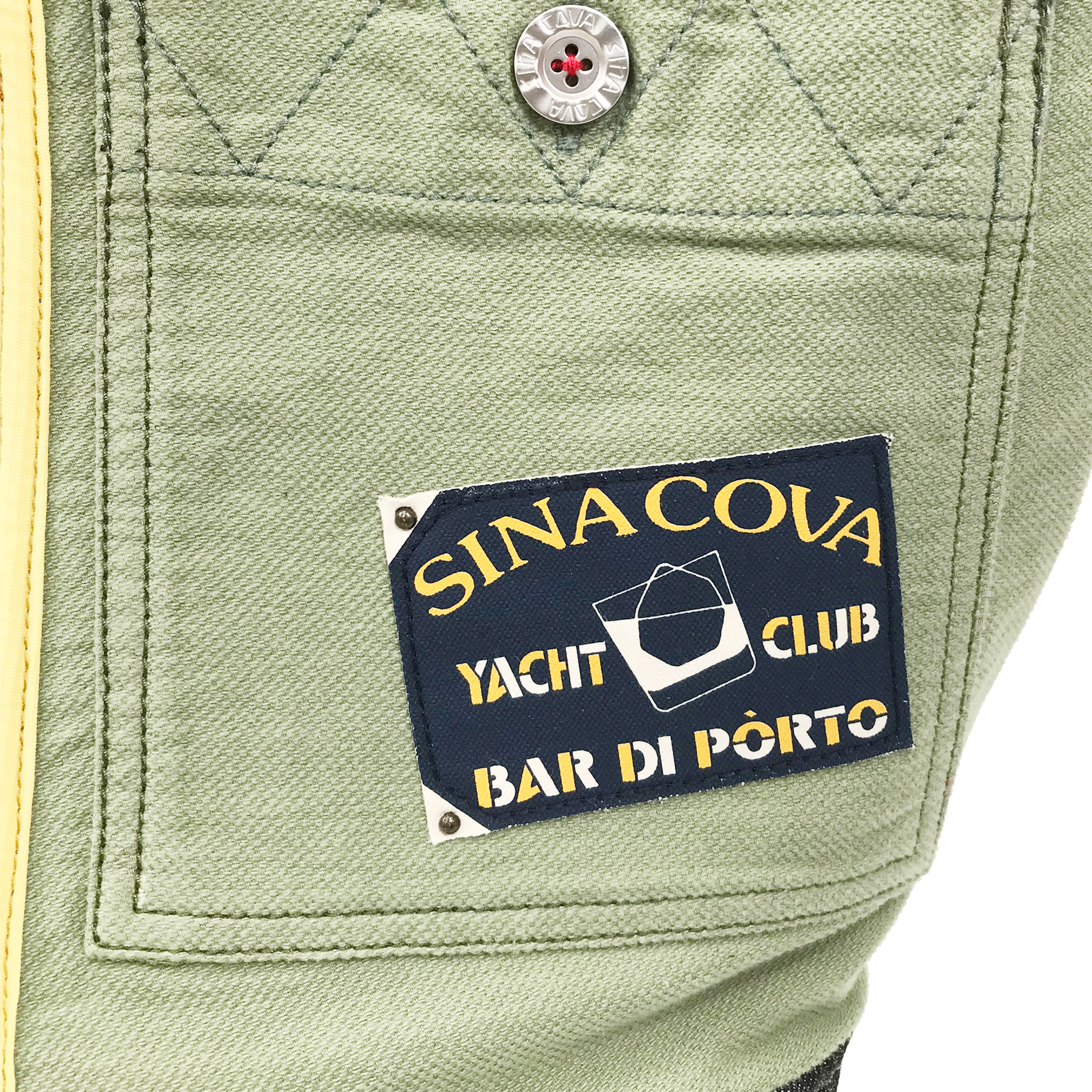 [Official] Shinakoba (Sina COVA) [One point] Remake tote back yellow x khaki 10070124
