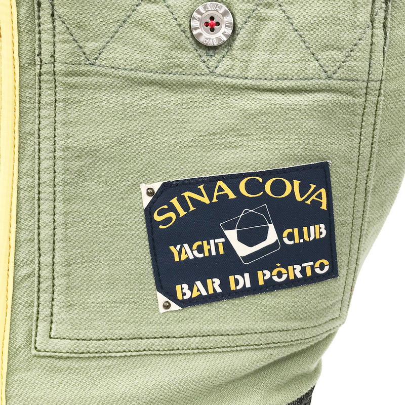 [Official] Shinakoba (Sina COVA) [One point] Remake tote back yellow x khaki 10070124