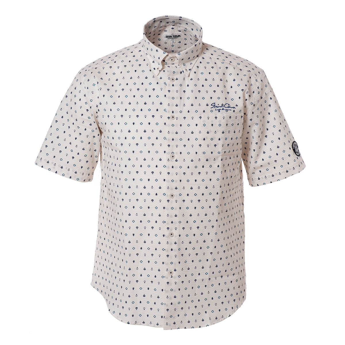 Short -sleeved button down shirt 19124613