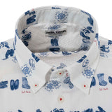 Short -sleeved button down shirt 20124580