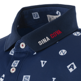 [Official] Sina Cova King Size Short Sleeve Print Polo Shirt Function Material Large Size 23150536