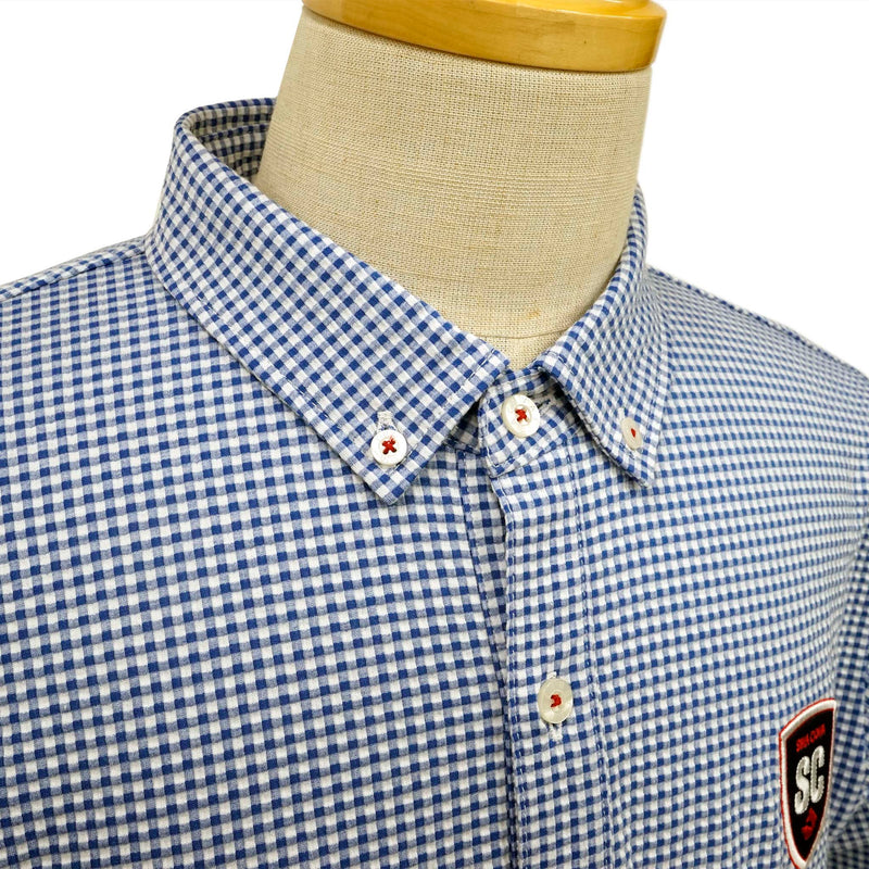 Check pattern short sleeve polo shirt 22150520