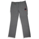 Houndstooth-check pattern Flat-front pants 22155020