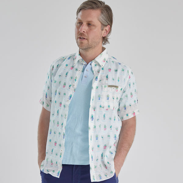 Short -sleeved button down shirt 22124540